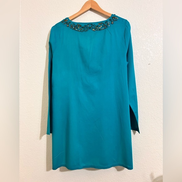 ANTONIO MELANI Teal Embellished Blouse - Picture 3 of 9